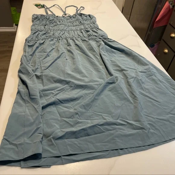 HALARA Sky Blue Ruched Dress - Picture 7 of 8